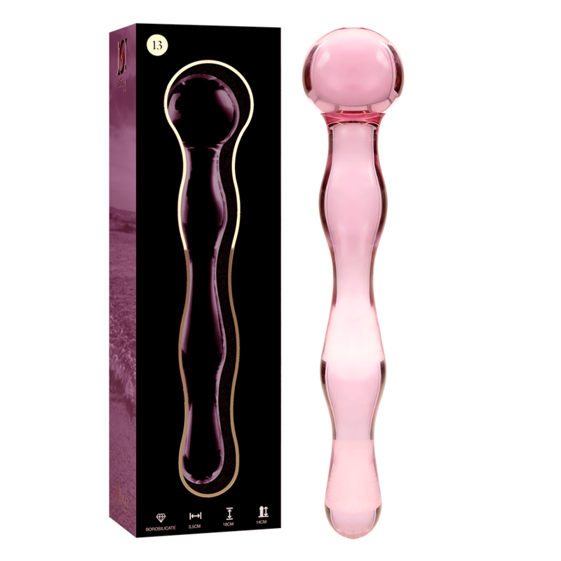 NEBULA SERIE VON IBIZA - MODELL 13 DILDO BOROSILIKATGLAS KLAR 18 CM -O- 3,5 CM