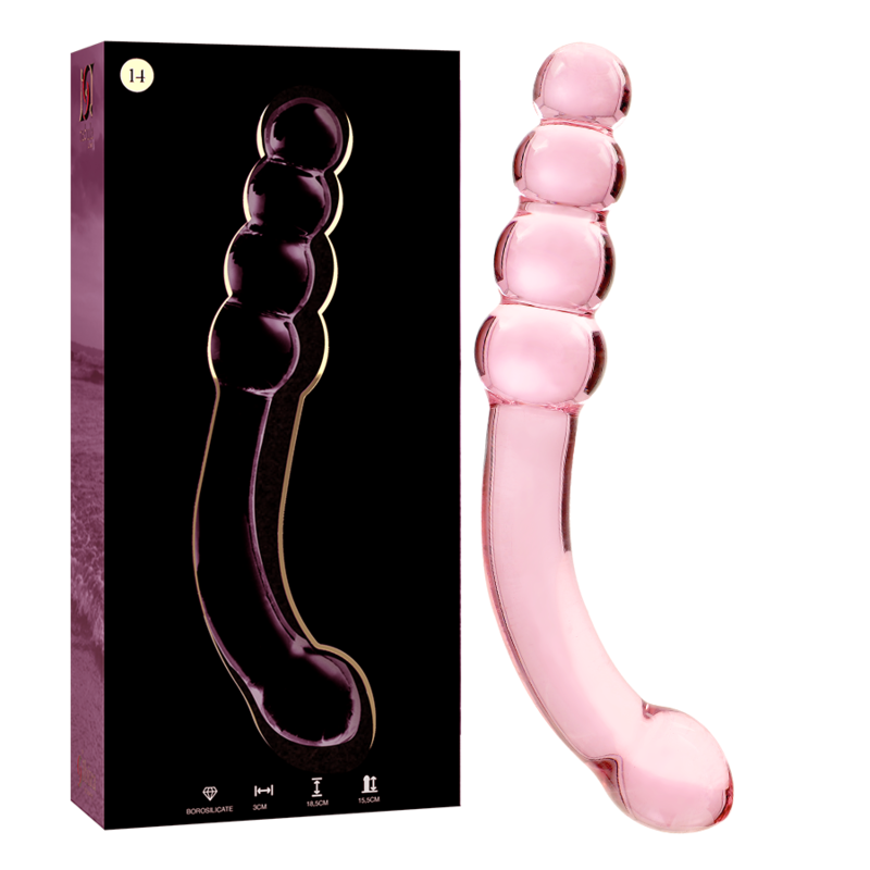 NEBULA SERIE VON IBIZA - MODELL 14 DILDO BOROSILIKATGLAS KLAR 18,5 CM -O- 3 CM