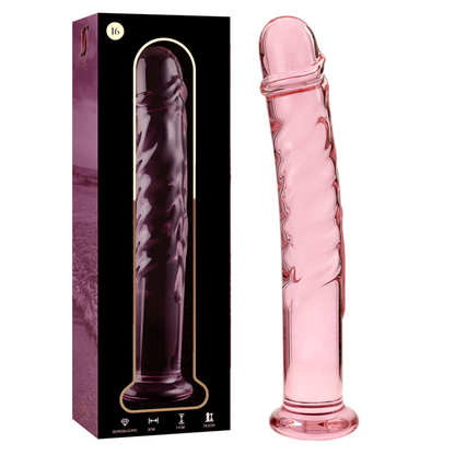 NEBULA SERIES BY IBIZA - MODEL 16 DILDO BOROSILICATE GLASS CLEAR 18.5 CM -O- 3 CM