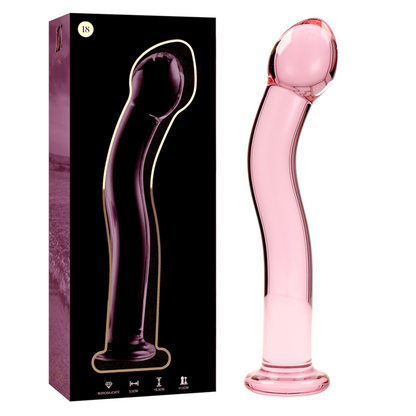 SÉRIE NEBULA DA IBIZA - MODELO 18 DILDO VIDRO BOROSILICADO TRANSPARENTE 18,5 CM -O- 3,5 CM