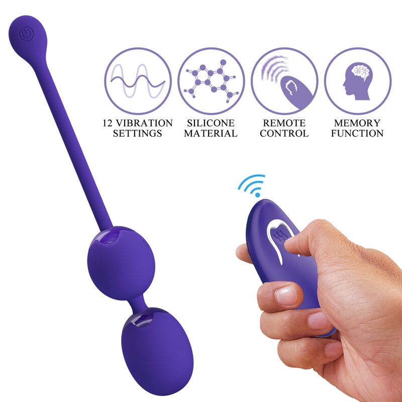 PRETTY LOVE - BOLAS DE CONTROLE REMOTO WILLIE YOUTH E VIBRAÇÃO VIOLETA