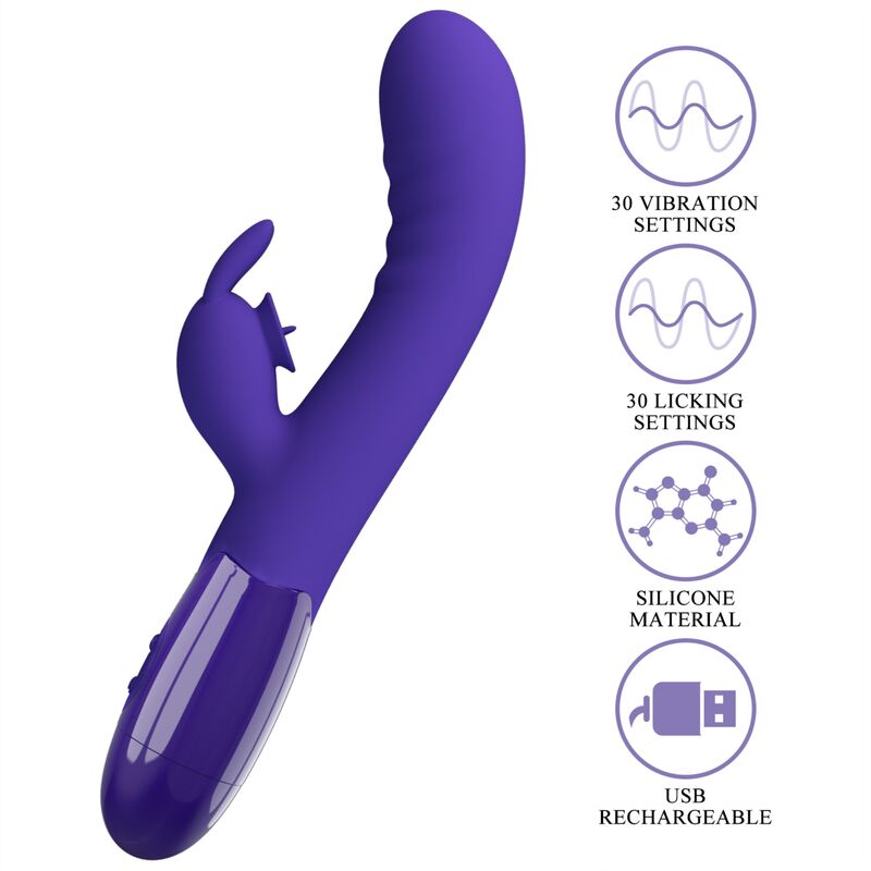 PRETTY LOVE - VIBRADOR CERBERUS YOUTH VIOLET RABBIT