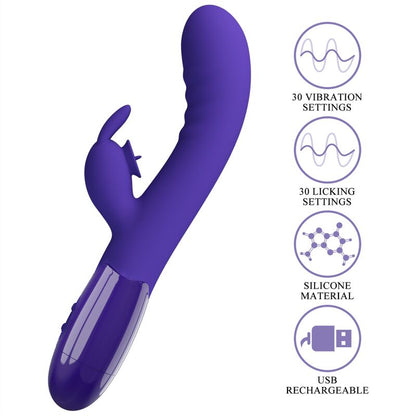 PRETTY LOVE - VIBRADOR CERBERUS YOUTH VIOLET RABBIT
