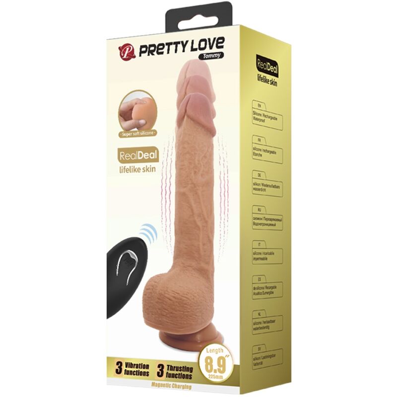 PRETTY LOVE - VIBRADOR DILDO REALISTA TOMMY 22,5 CM
