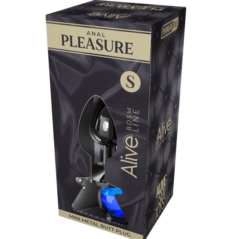 ALIVE - MINI PLUG ANAL PLEASURE METAL AZUL TAMANHO S