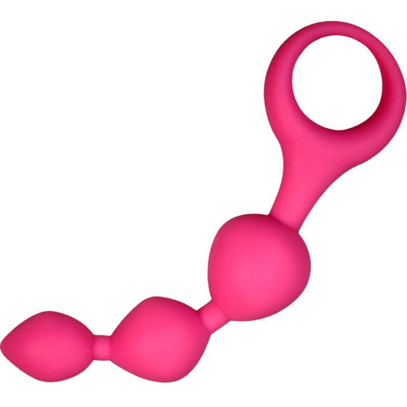 ALIVE - BOLAS ANAIS DE SILICONE ROSA TRIBALL 15 CM