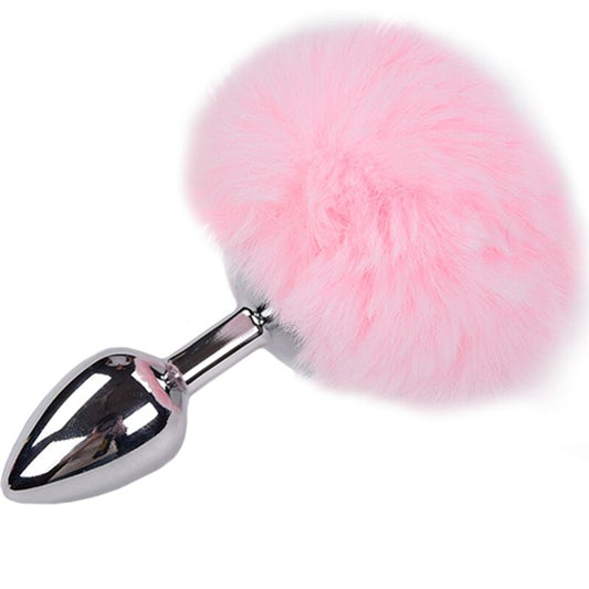 ALIVE - ANAL PLEASURE PLUG GLATTES METALL FLUFFY ROSA GRÖSSE S