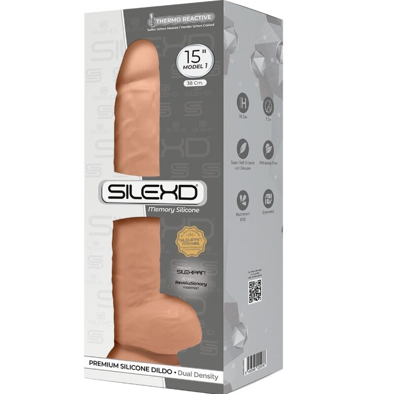 SILEXD - MODELO 1 PÊNIS REALISTA PREMIUM SILEXPAN SILICONE 38 CM