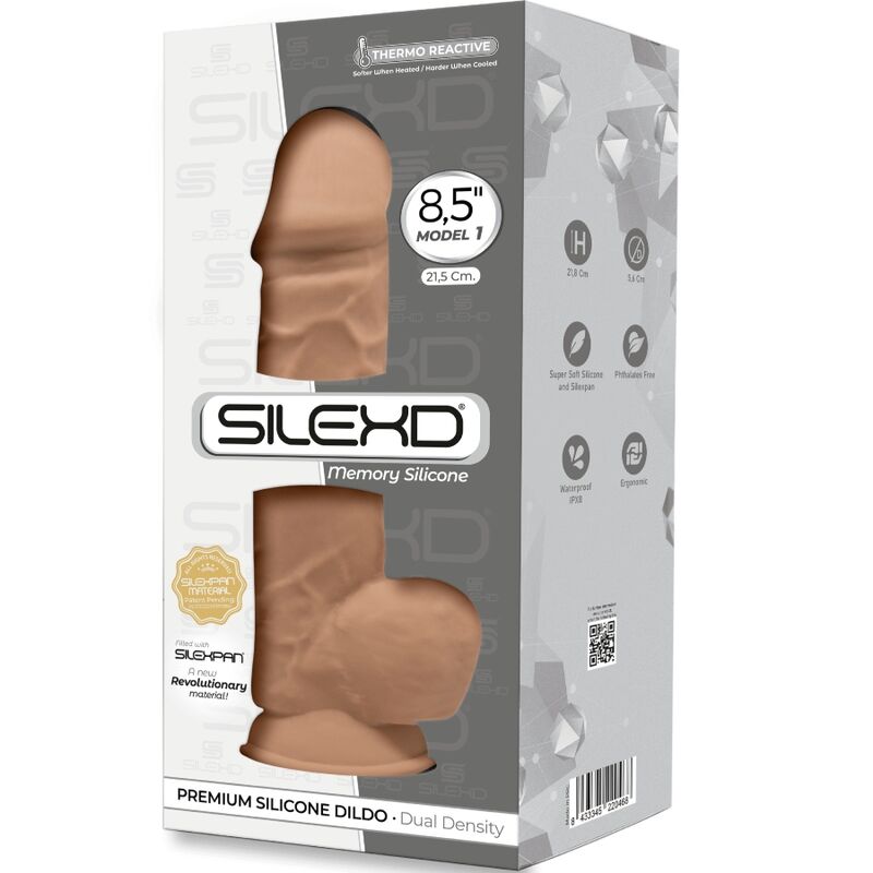 SILEXD - MODELO 1 PÊNIS REALISTA PREMIUM SILEXPAN SILICONE CARAMELO 21,5 CM
