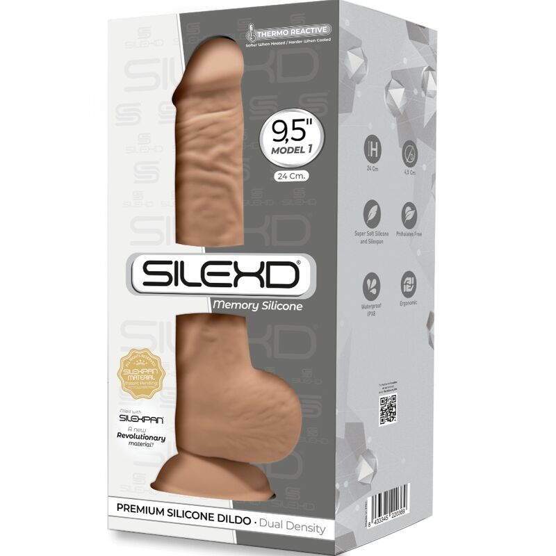 SILEXD - MODELO 1 PÊNIS REALISTA PREMIUM SILEXPAN SILICONE CARAMELO 24 CM