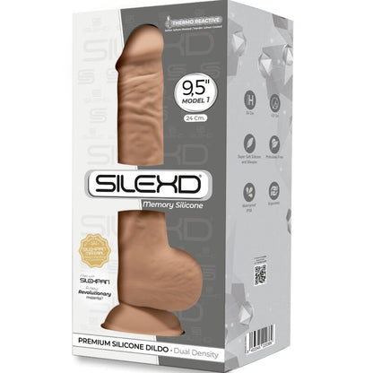 SILEXD - MODELO 1 PÊNIS REALISTA PREMIUM SILEXPAN SILICONE CARAMELO 24 CM