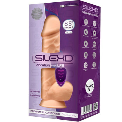SILEXD - MODELO 1 VIBRADOR DE PÊNIS REALISTA SILICONE PREMIUM SILEXPAN CONTROLE REMOTO 21,8 CM