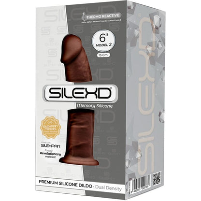 SILEXD - MODELO 2 PÊNIS REALISTA PREMIUM SILEXPAN SILICONE MARROM 15 CM
