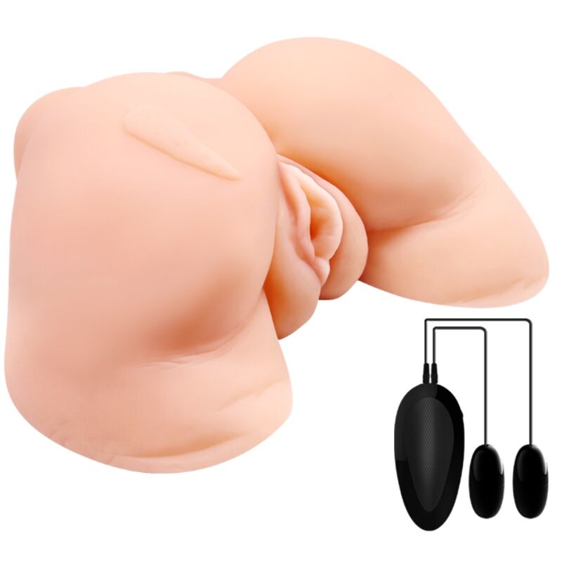 CRAZY BULL - VAGINA E ÂNUS COM MALHA REALISTA COM VIBRAÇÃO