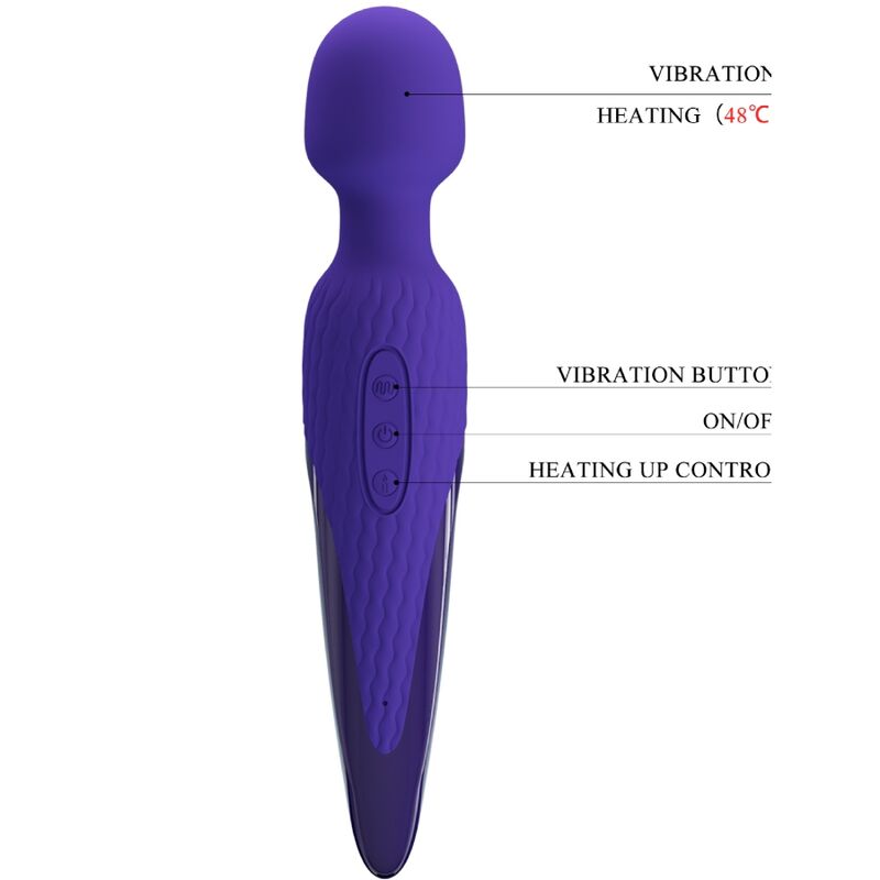 PRETTY LOVE - ANTONY YOUTH WAND VIBRADOR EFEITO CALOR VIOLETA