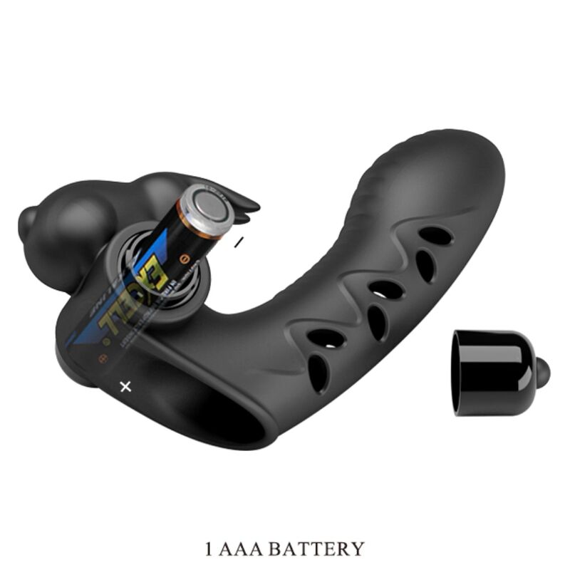 PRETTY LOVE - VANCE SCHWARZE KANINCHENVIBRATOR-FINGERABDECKUNG