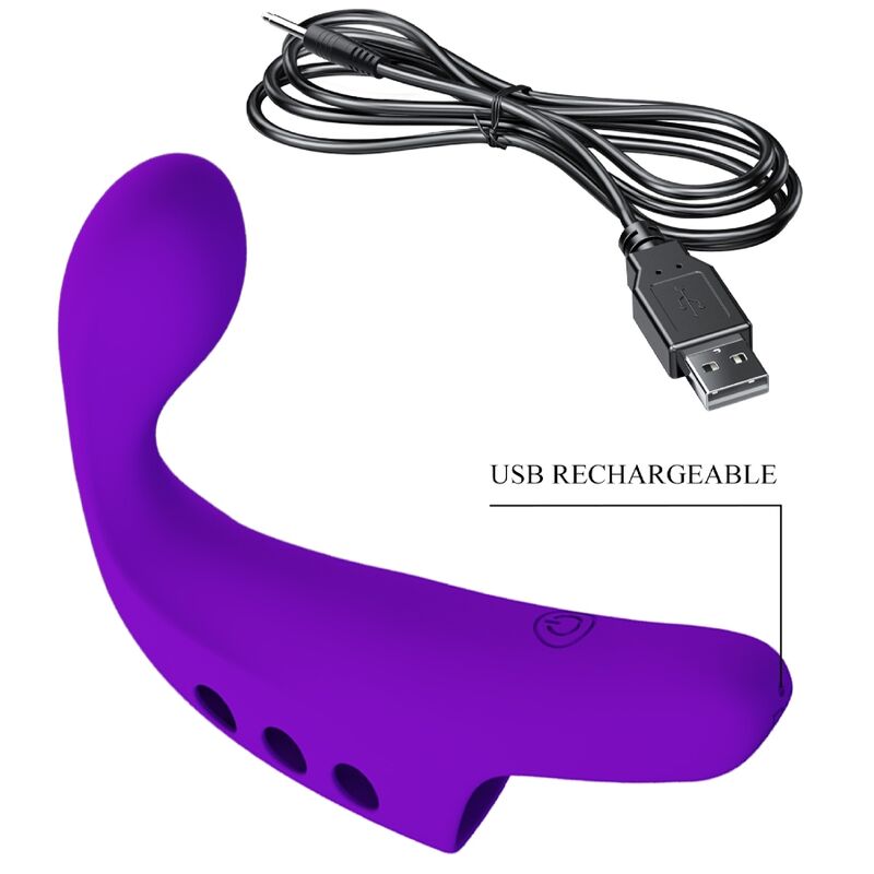 PRETTY LOVE - VIBRADOR DE DEDO RECARREGÁVEL GORGON PURPLE