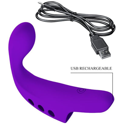 PRETTY LOVE - VIBRADOR DE DEDO RECARREGÁVEL GORGON PURPLE