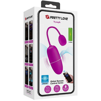 PRETTY LOVE - OVO VIBRANTE DE NINFA CONTROLADO POR APLICATIVO ROXO