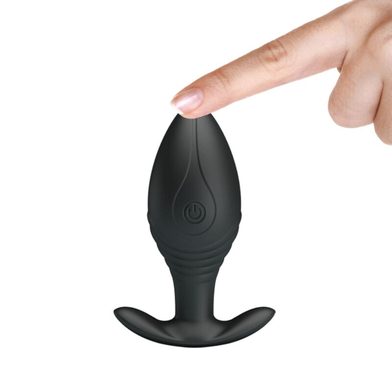 PRETTY LOVE - REGINA ANAL PLUG VIBRADOR RECARREGÁVEL PRETO