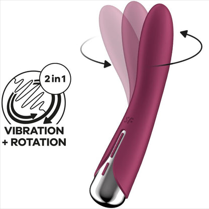 SATISFYER - VIBRADOR G-SPOT ROTATOR VIBRADOR VIBRADOR VERMELHO