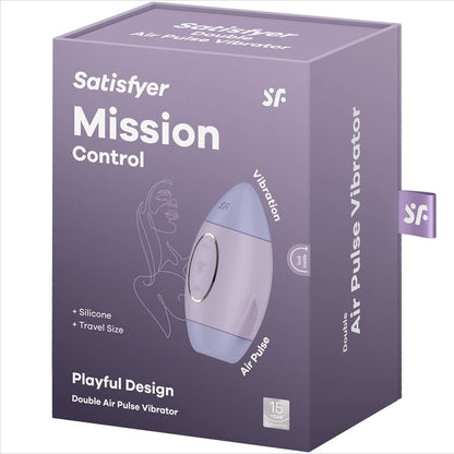 SATISFYER - MISSION CONTROL VIBRADOR LILAC PEQUENO DE IMPULSO DUPLO