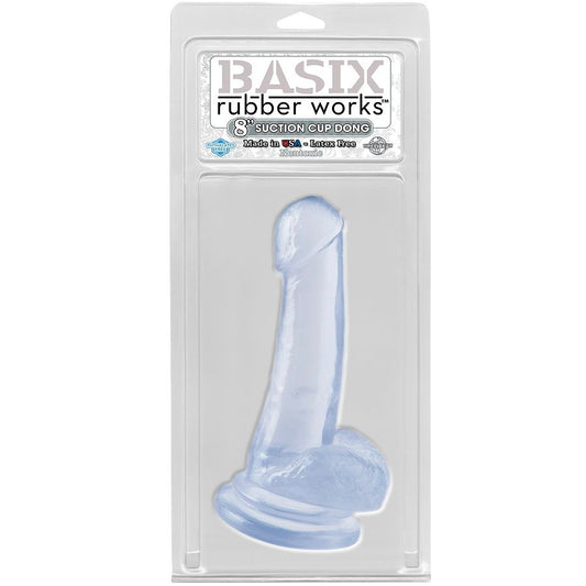 BASIX - GELATINA PENIS SUCÇÃO TRANSPARENTE 18 CM