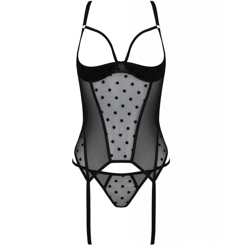 PASSION - MARINA CORSET &amp; TANGA PRETO S/M