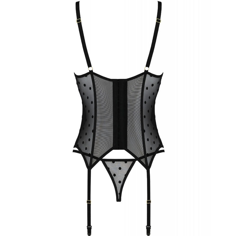 PASSION - MARINA CORSET &amp; TANGA PRETO S/M