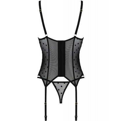 PASSION - MARINA CORSET &amp; TANGA PRETO S/M