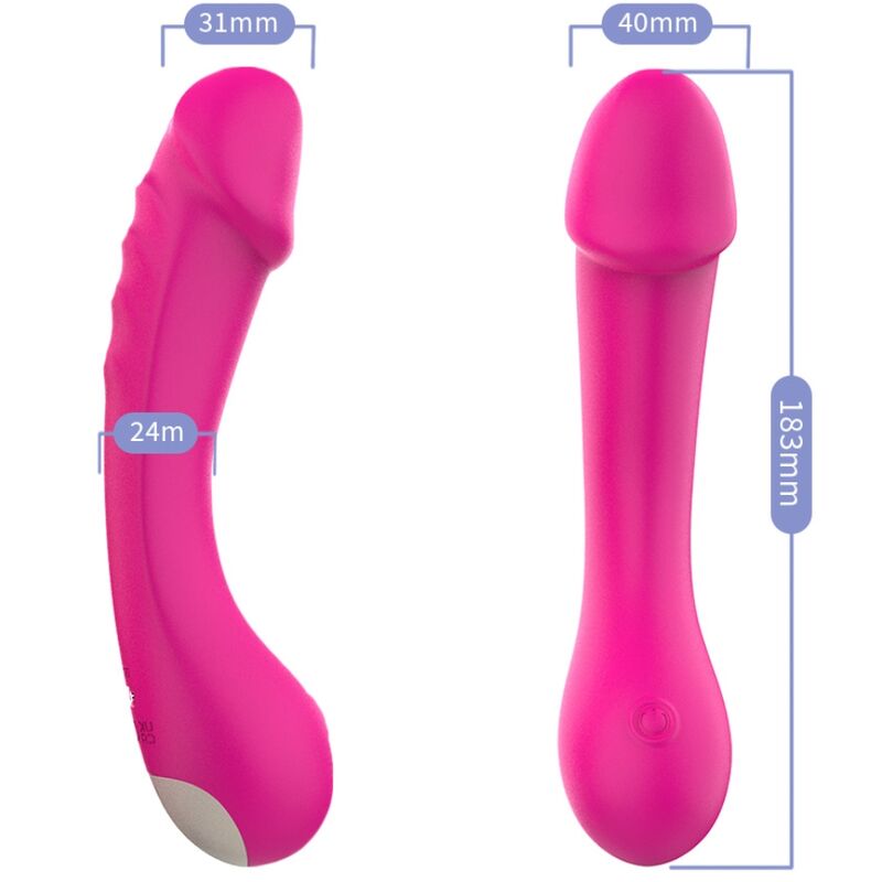 ARMONY - DILDO VIBRADOR PONTO G SILICONE FÚCSIA