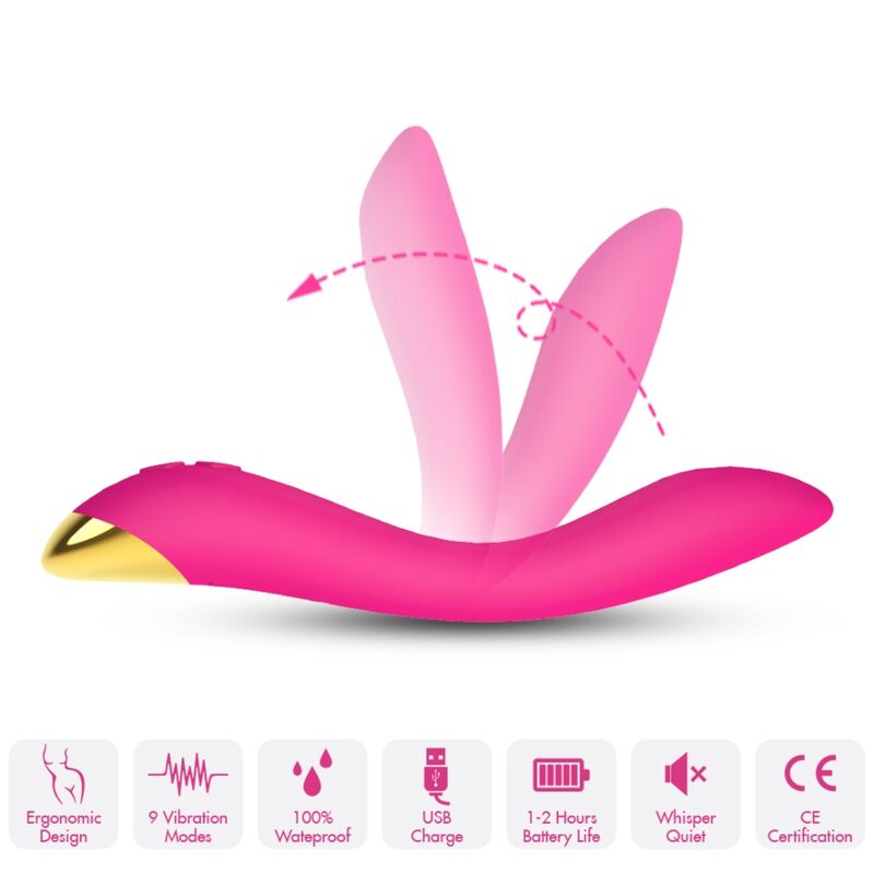 ARMONY - VIBRADOR FLAMINGO MULTIPOSIÇÕES FÚCSIA