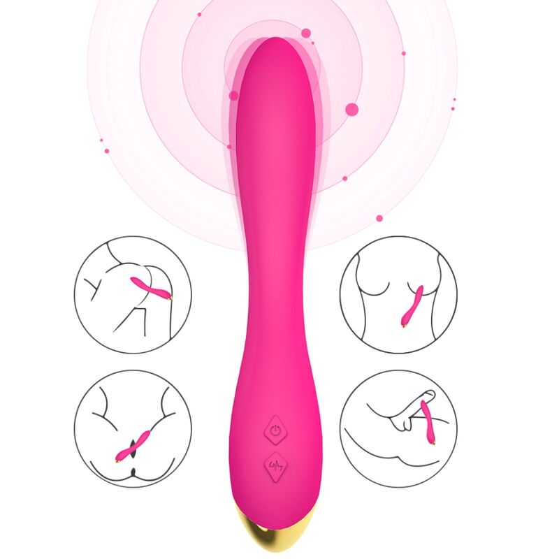 ARMONY - VIBRADOR FLAMINGO MULTIPOSIÇÕES FÚCSIA