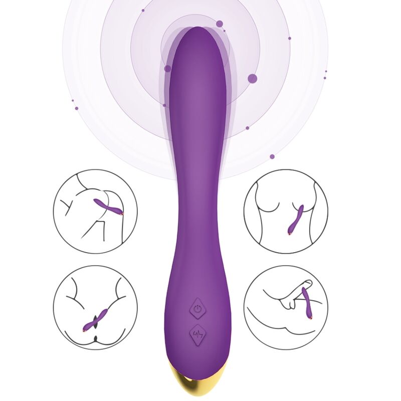 ARMONY - VIBRADOR FLAMINGO MULTIPOSIÇÕES ROXO