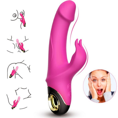 ARMONY - METEROR DILDO VIBRATOR KANINCHENROTATOR FUCHSIA