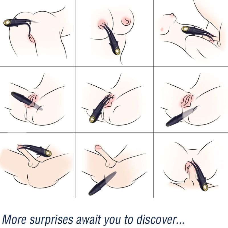 ARMONY - VIBRADOR SHADOW DUPLO-CABEÇA TEASING AZUL