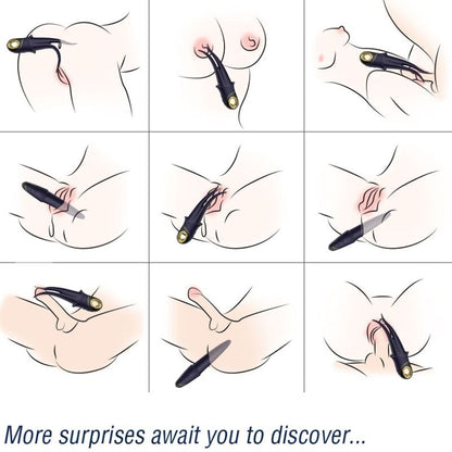 ARMONY - VIBRADOR SHADOW DUPLO-CABEÇA TEASING AZUL