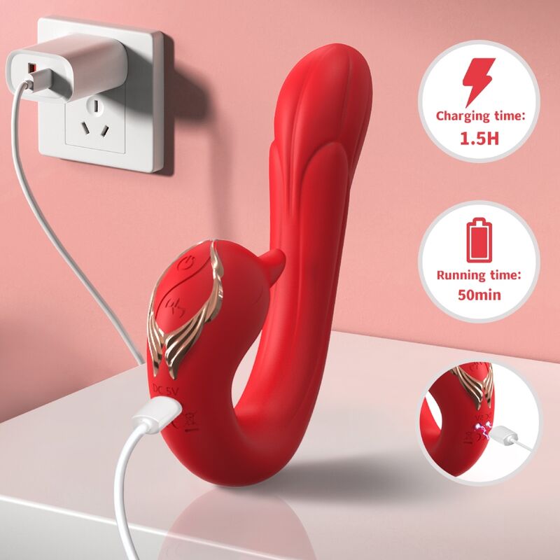 ARMONY - DELFIN VIBRADOR MULTIPOSIÇÕES E EFEITO CALOR VERMELHO