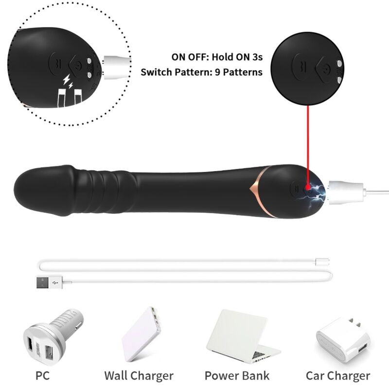 ARMONY - DILDO-VIBRATOR SILIKON SCHWARZ