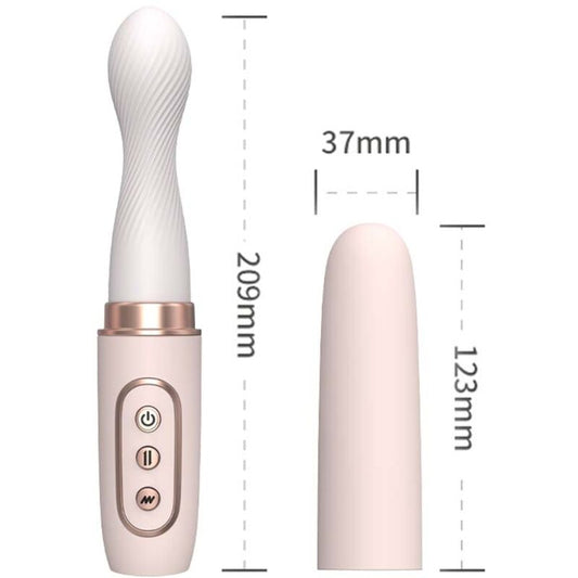 ARMONY - VIBRADOR ROTATOR &amp; MÁQUINA TELESCÓPICA AUTOMÁTICA AMARELA