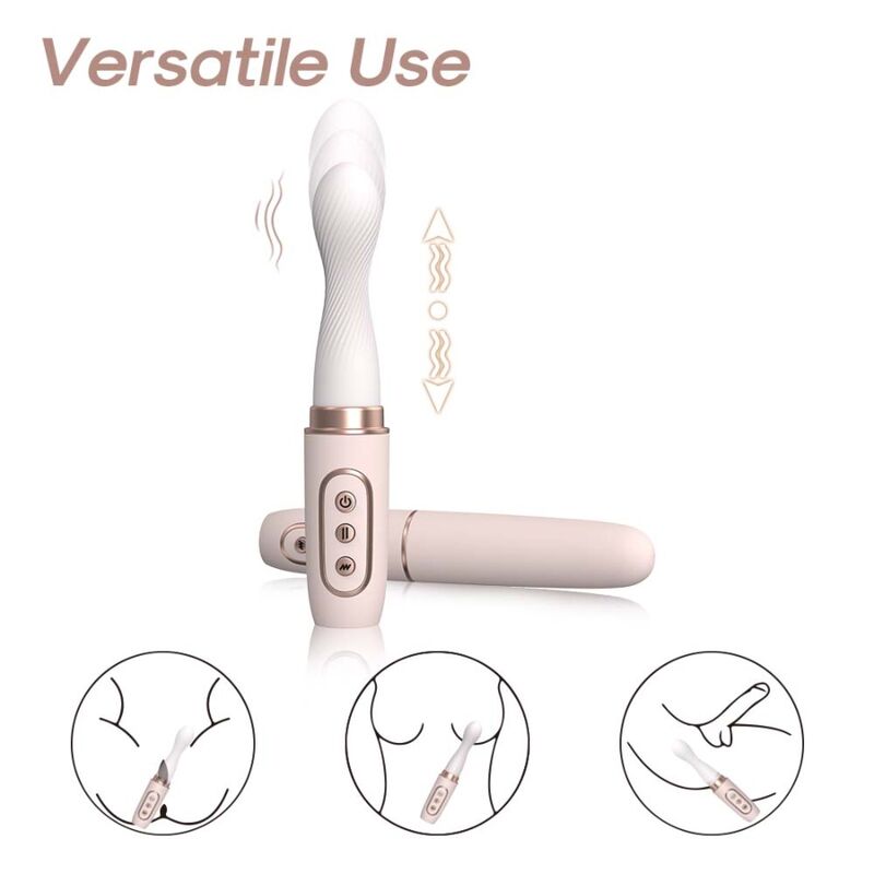 ARMONY - VIBRADOR ROTATOR &amp; MÁQUINA TELESCÓPICA AUTOMÁTICA AMARELA