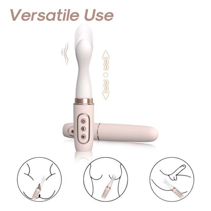 ARMONY - VIBRADOR ROTATOR &amp; MÁQUINA TELESCÓPICA AUTOMÁTICA AMARELA