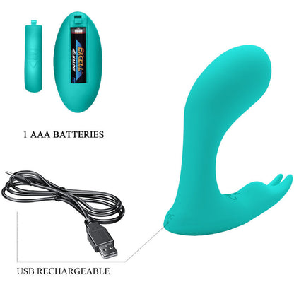 PRETTY LOVE - IDABELLE VIBRATION &amp; PULSATION FERNBEDIENUNG BLAU