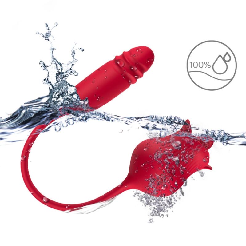 ARMONY - ROSELIP LICKING VIBRADOR CLIT &amp; VIBRADOR VERMELHO