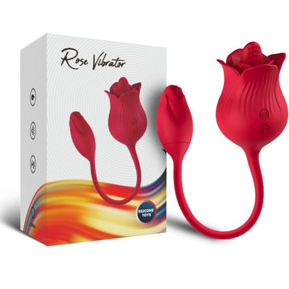ARMONY - VIBRADOR ESTIMULADOR DE CLITÓRIS ROSA COM CAUDA 10 MODOS VERMELHO