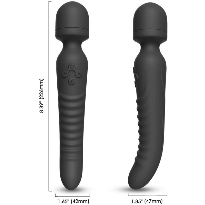 ARMONY - MISSION MASSAGER &amp; VIBRADOR EFEITO CALOR PRETO