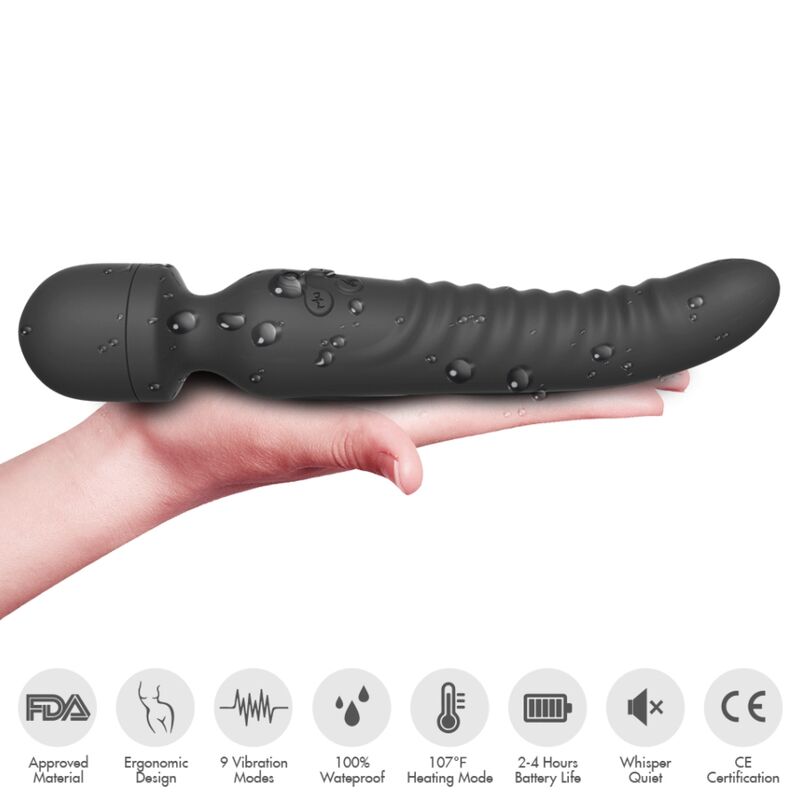 ARMONY - MISSION MASSAGER &amp; VIBRADOR EFEITO CALOR PRETO