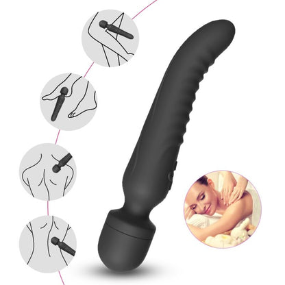 ARMONY - MISSION MASSAGER &amp; VIBRADOR EFEITO CALOR PRETO