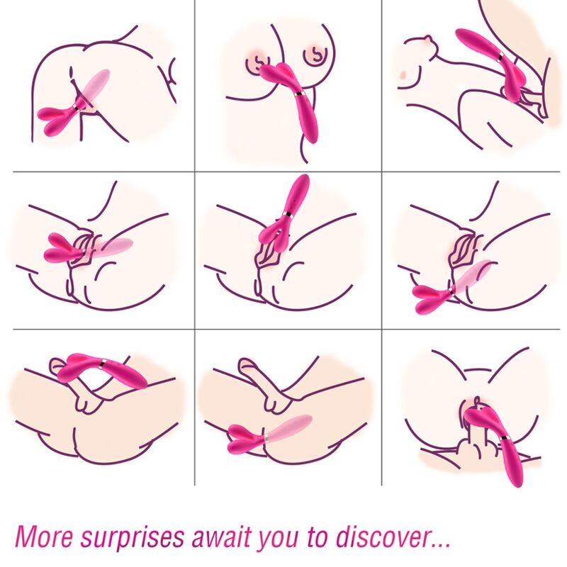 ARMONY - Y-WAND MASSAGEADOR E VIBRADOR DUPLA CABEÇA FÚCSIA