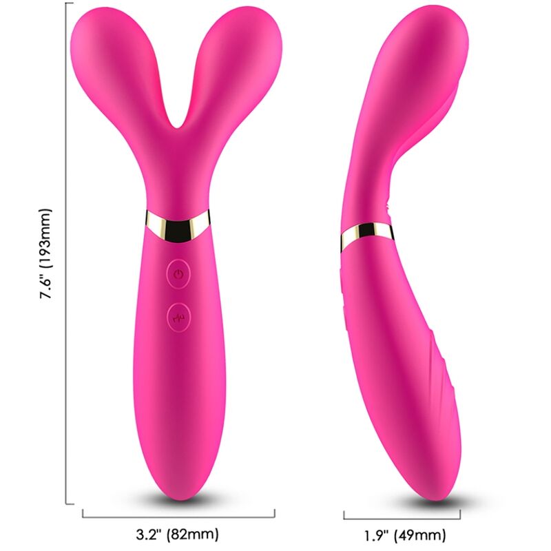 ARMONY - Y-WAND MASSAGEADOR E VIBRADOR DUPLA CABEÇA FÚCSIA
